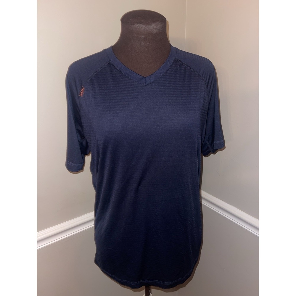 Rhône Sentry Short Sleeve Performance T Shirt Moisture Wicking Navy Mens M
